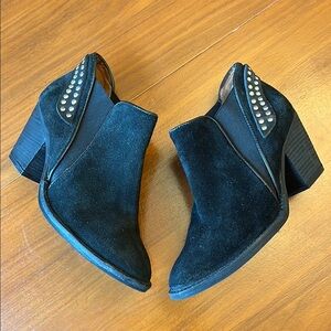 Jeffrey Campbell suede ankle booties with silver studs size 6.5